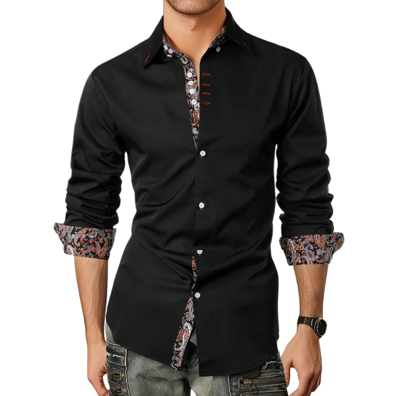 Homme Élitaire | Chemise avec Accent Paisley