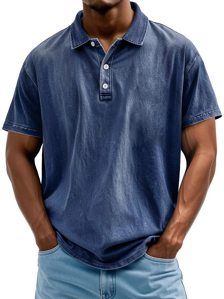 Polo en Coton Vintage Style Classique pour Hommes