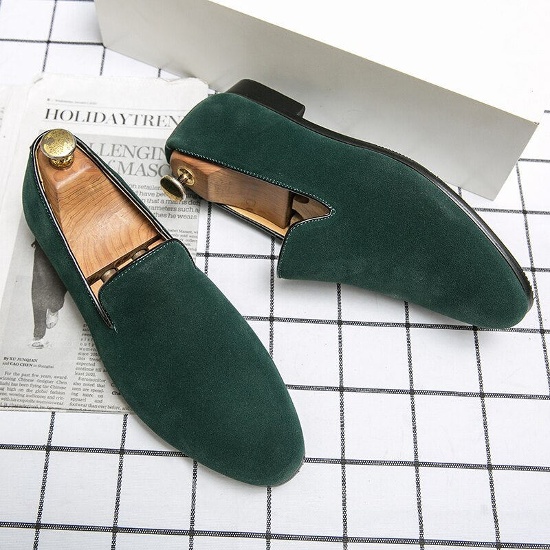 Homme Élitaire - Mocassins en daim