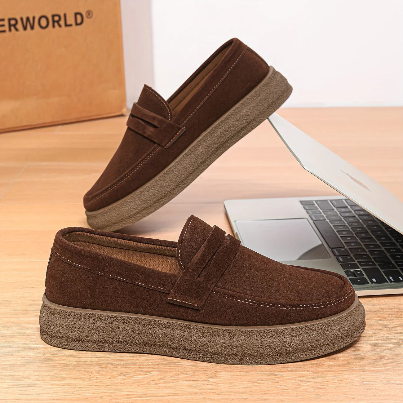 Gaston | Mocassins en daim