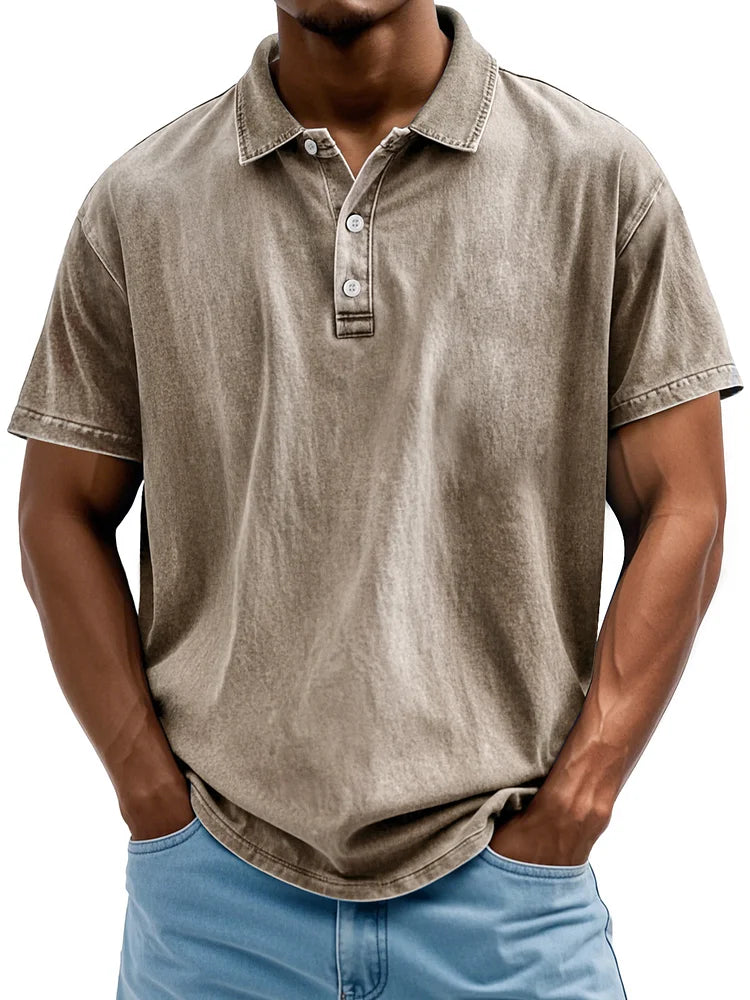 Polo en Coton Vintage Style Classique pour Hommes
