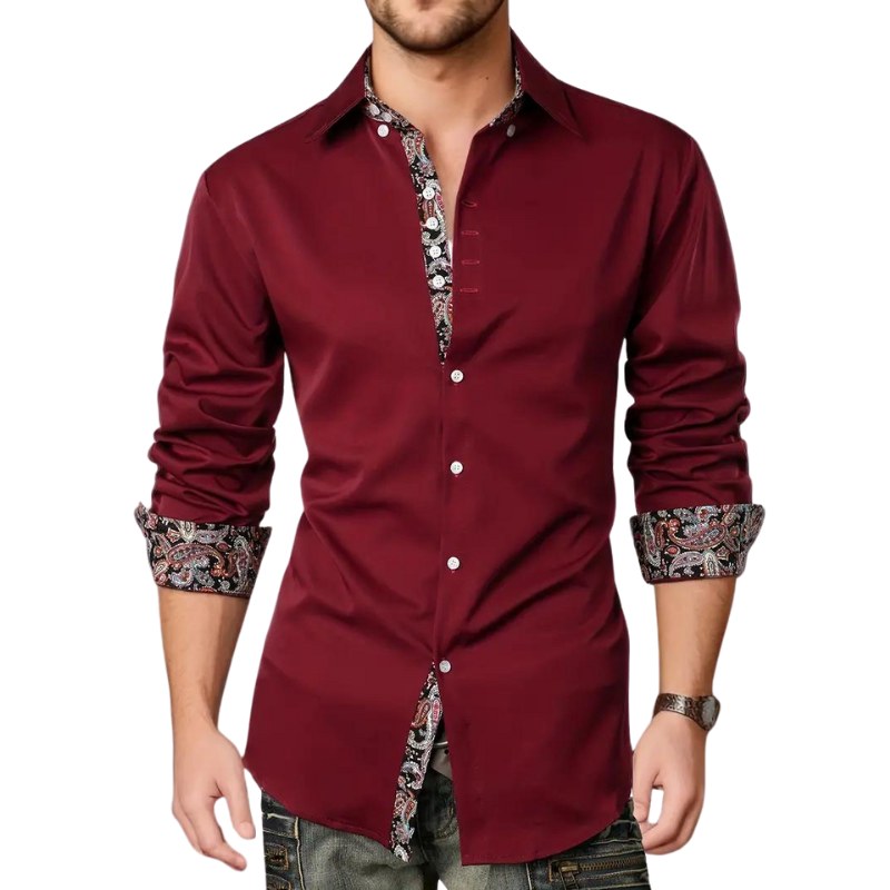 Homme Élitaire | Chemise avec Accent Paisley