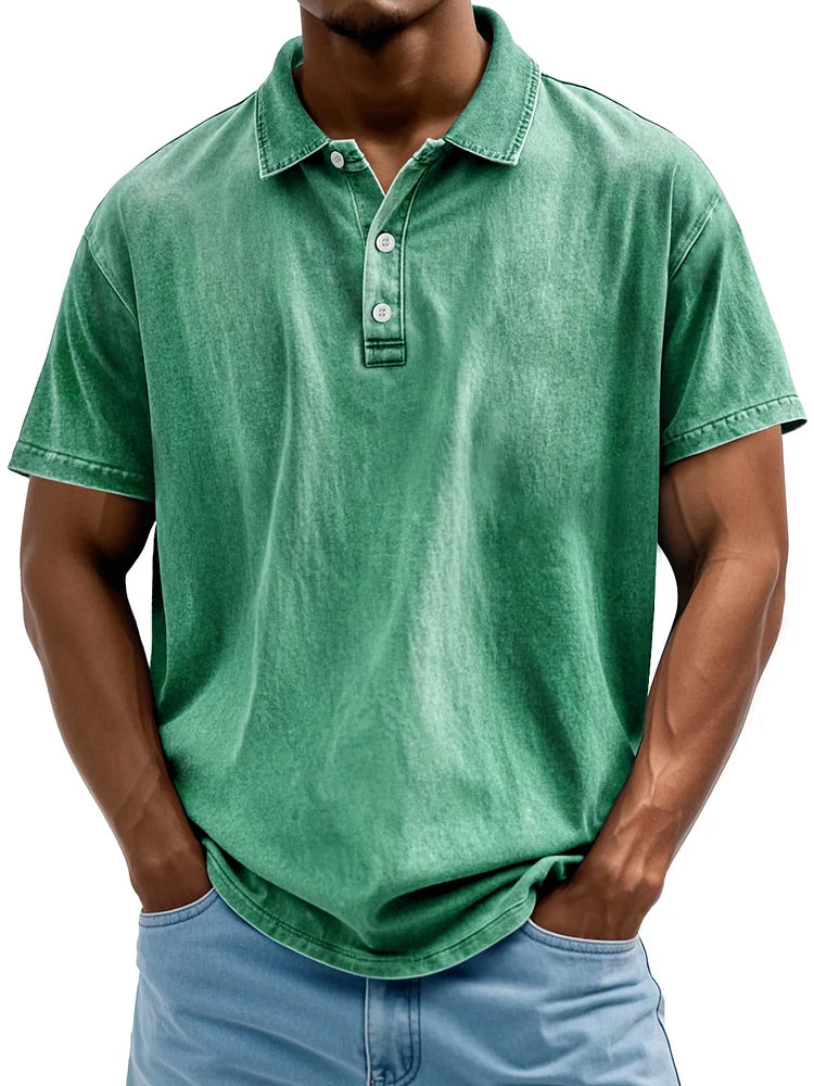 Polo en Coton Vintage Style Classique pour Hommes
