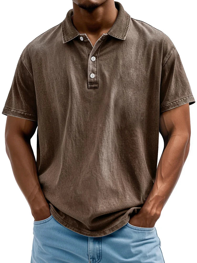 Polo en Coton Vintage Style Classique pour Hommes
