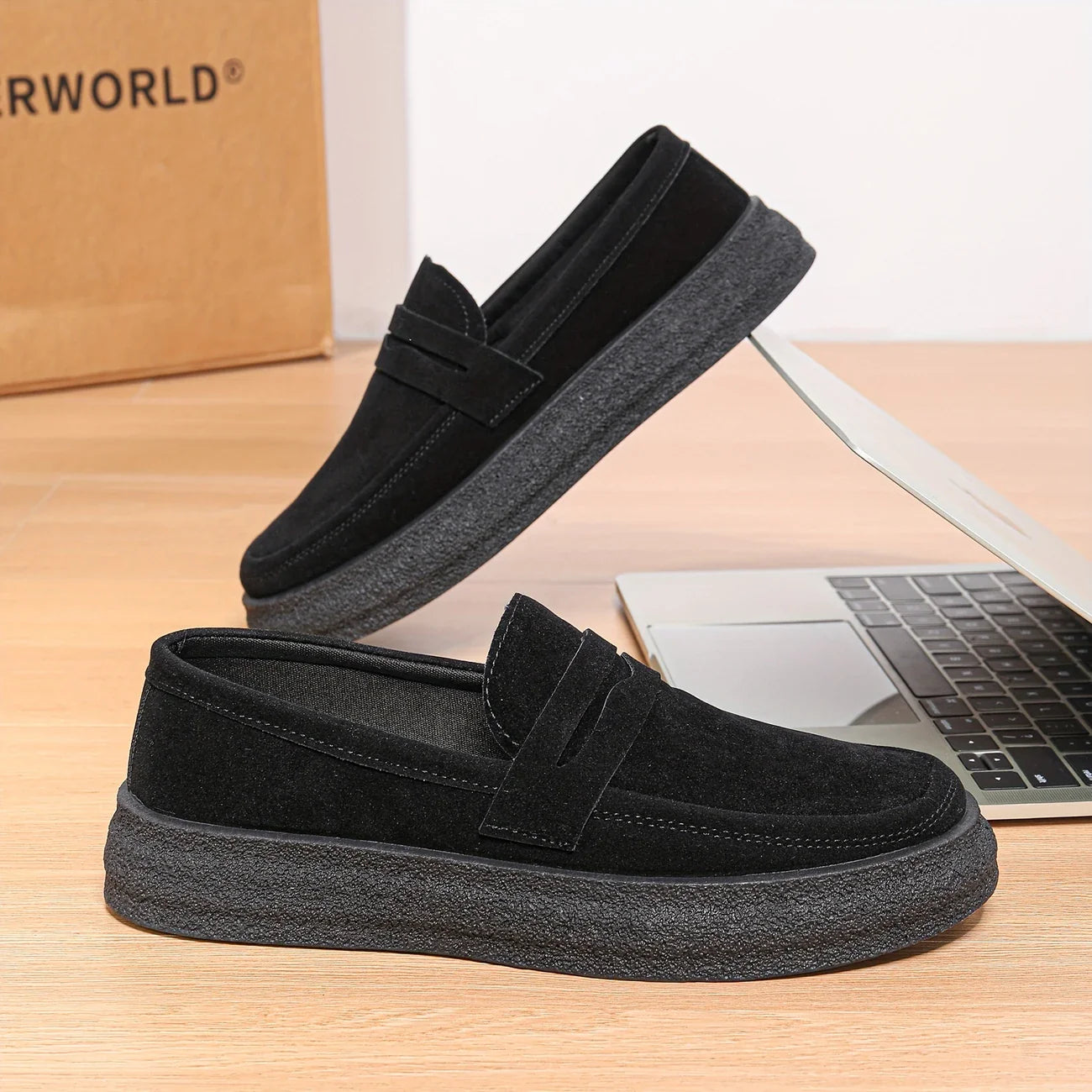 Gaston | Mocassins en daim