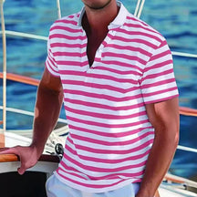 François – Polo à Rayures Rétro pour Homme