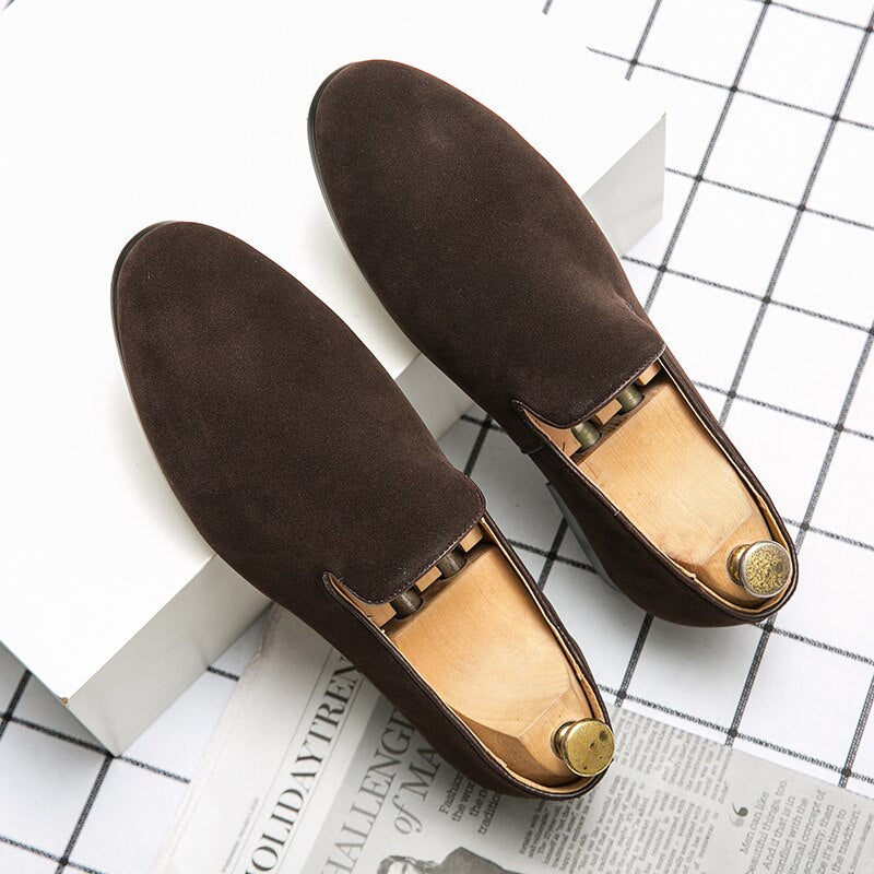 Homme Élitaire - Mocassins en daim