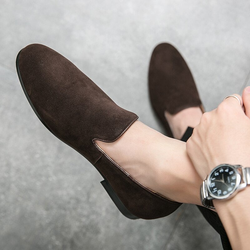 Homme Élitaire - Mocassins en daim