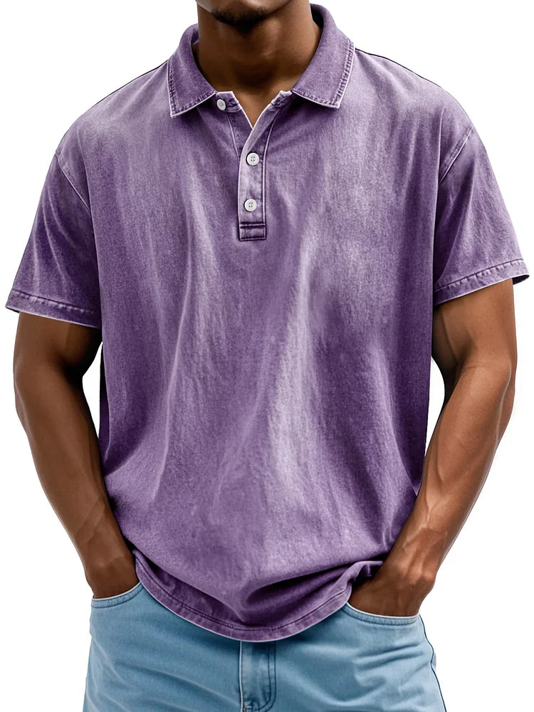 Polo en Coton Vintage Style Classique pour Hommes
