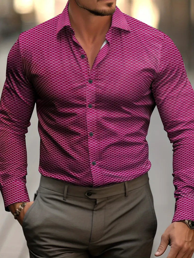 Larry - Chemise Stylée pour Hommes avec Motif à Carreaux